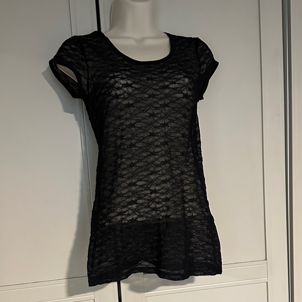 Black Lace Women Top